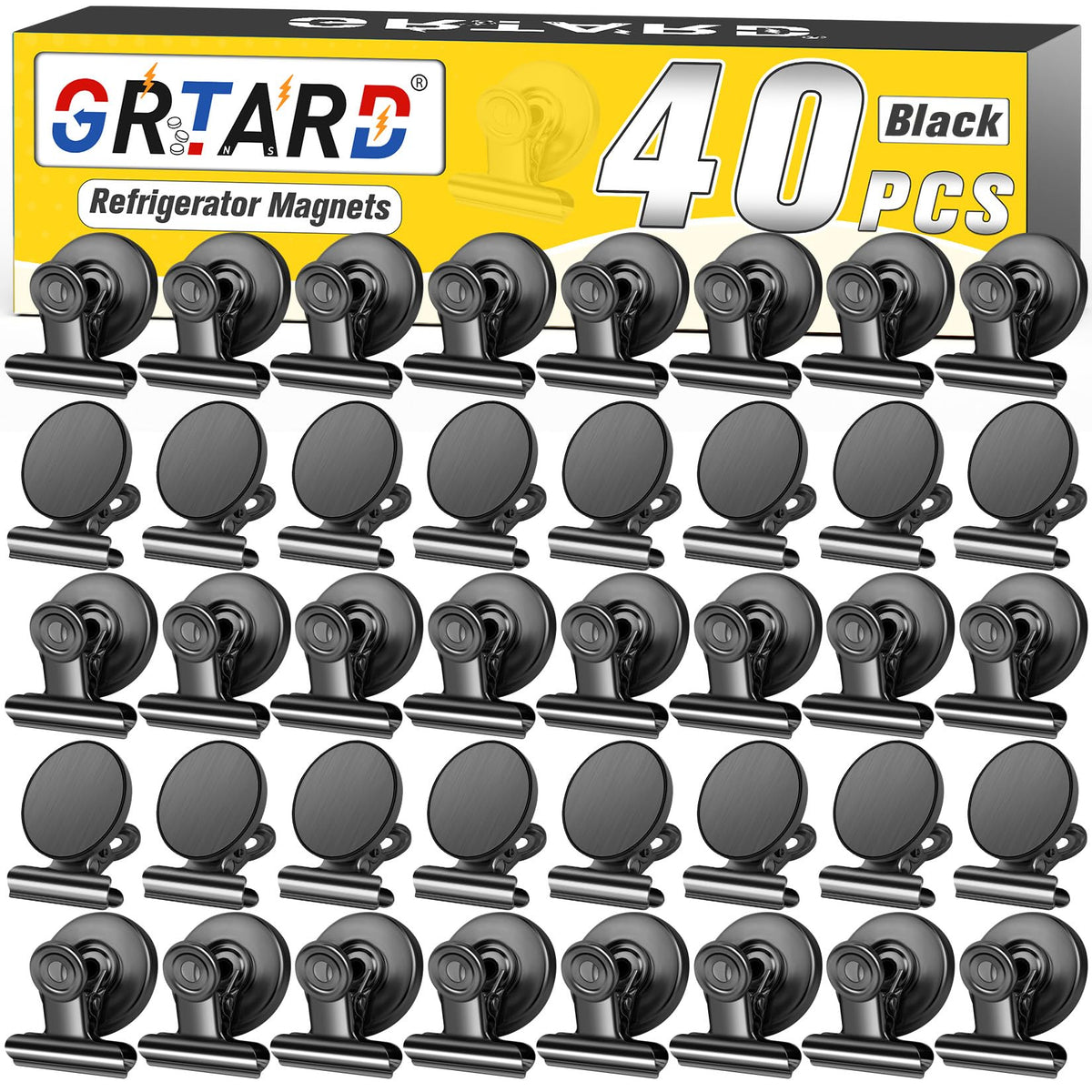 Grtard 12 Pack Magnetic Clips, Fridge Magnets Refrigerator Magnets