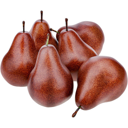 6pcs Fake Gold Pear Decoration,Realistic Artificial Gold Fruit