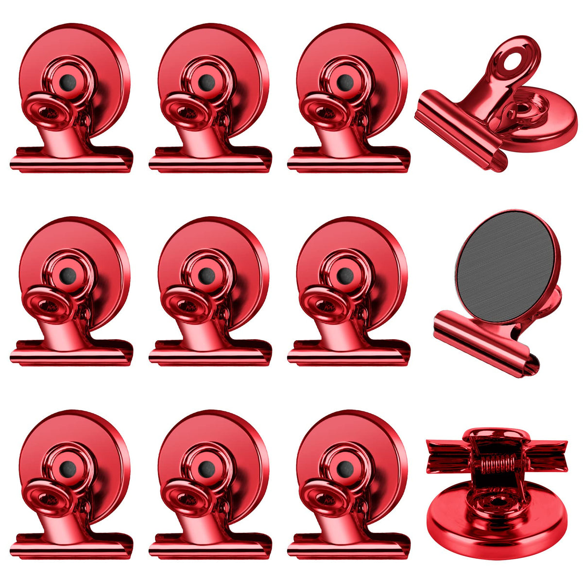FINDMAG Fridge Magnets, Colorful Magnetic Clips for Fridge Notes, 12 Pack