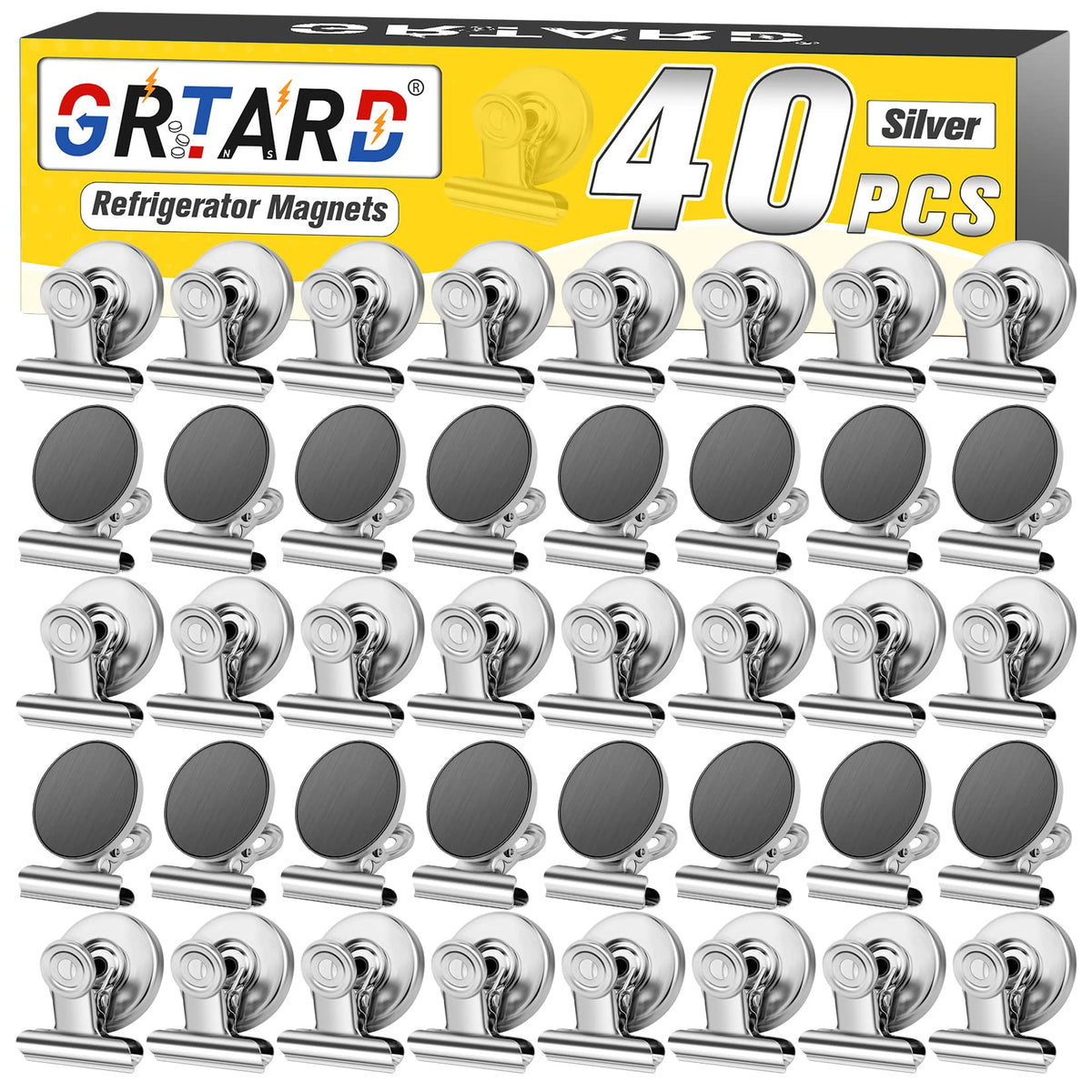 Grtard 12 Pack Magnetic Clips, Fridge Magnets Refrigerator Magnets