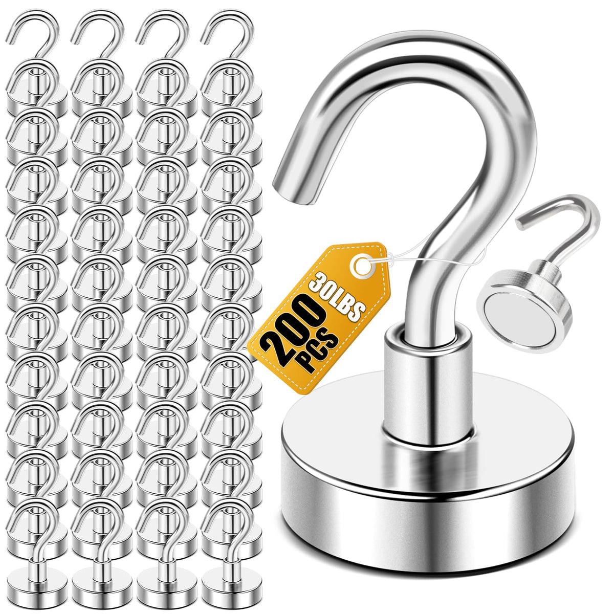 DIYMAG Magnetic Hooks 20pcs 30lbs+ Cruise Essentials 2026 Magnet Hook