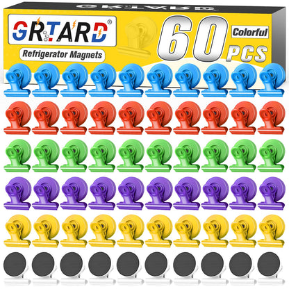 Grtard 12 Pack Magnetic Clips, Fridge Magnets Refrigerator Magnets