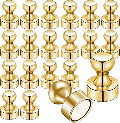 LOVIMAG Fridge Magnets 20 Pack Magnet Refrigerator Locker Whiteboard Gold