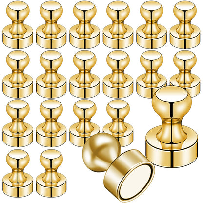 LOVIMAG Fridge Magnets 20 Pack Magnet Refrigerator Locker Whiteboard Gold