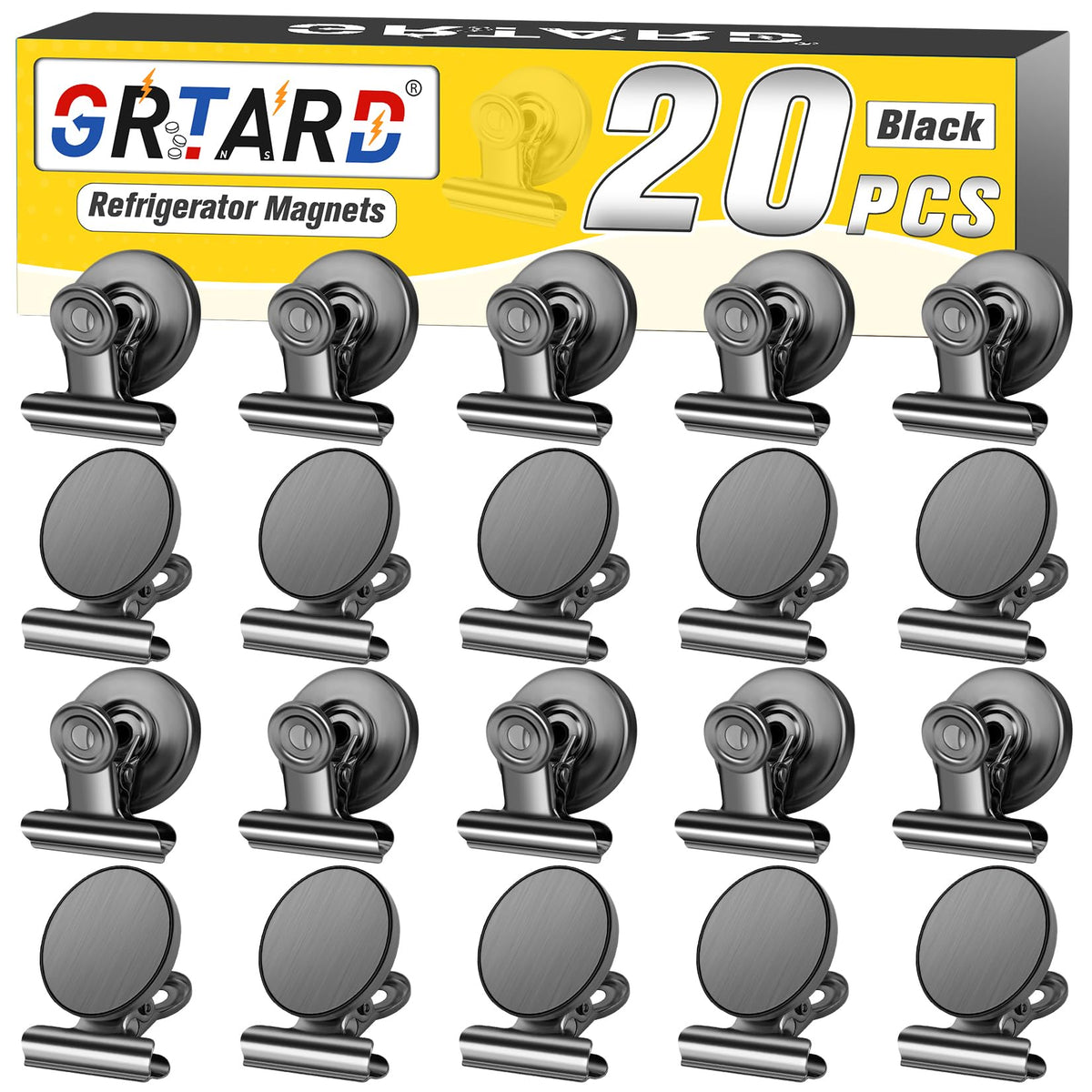 Grtard 12 Pack Magnetic Clips, Fridge Magnets Refrigerator Magnets