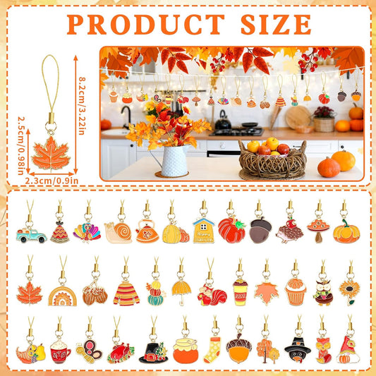 AUGSUN 36Pcs Fall Ornaments for Small Tree Mini Fall Tree Decorations