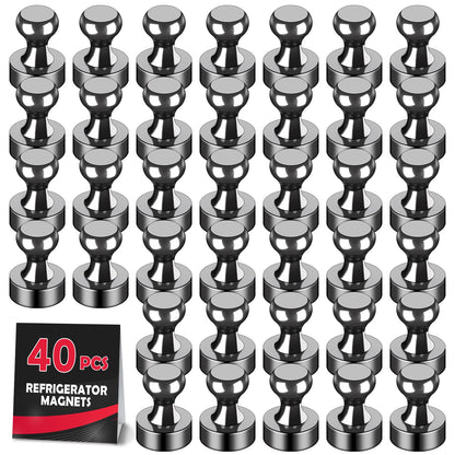LOVIMAG Fridge Magnets 20 Pack Magnet Refrigerator Locker Whiteboard Silver
