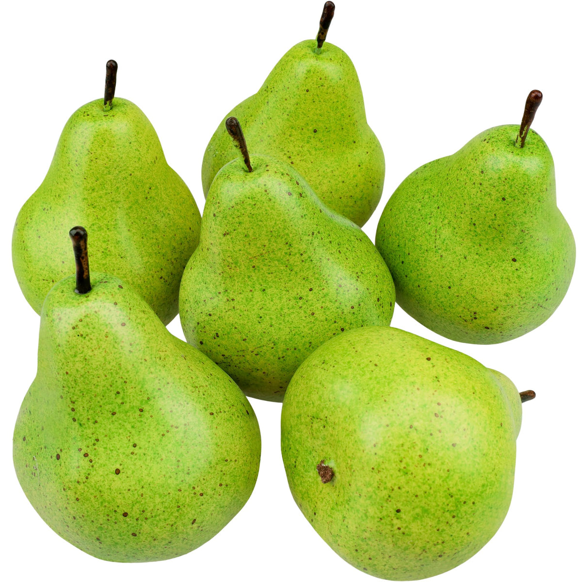 6pcs Fake Gold Pear Decoration,Realistic Artificial Gold Fruit
