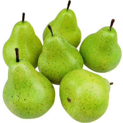 6pcs Fake Gold Pear Decoration,Realistic Artificial Gold Fruit