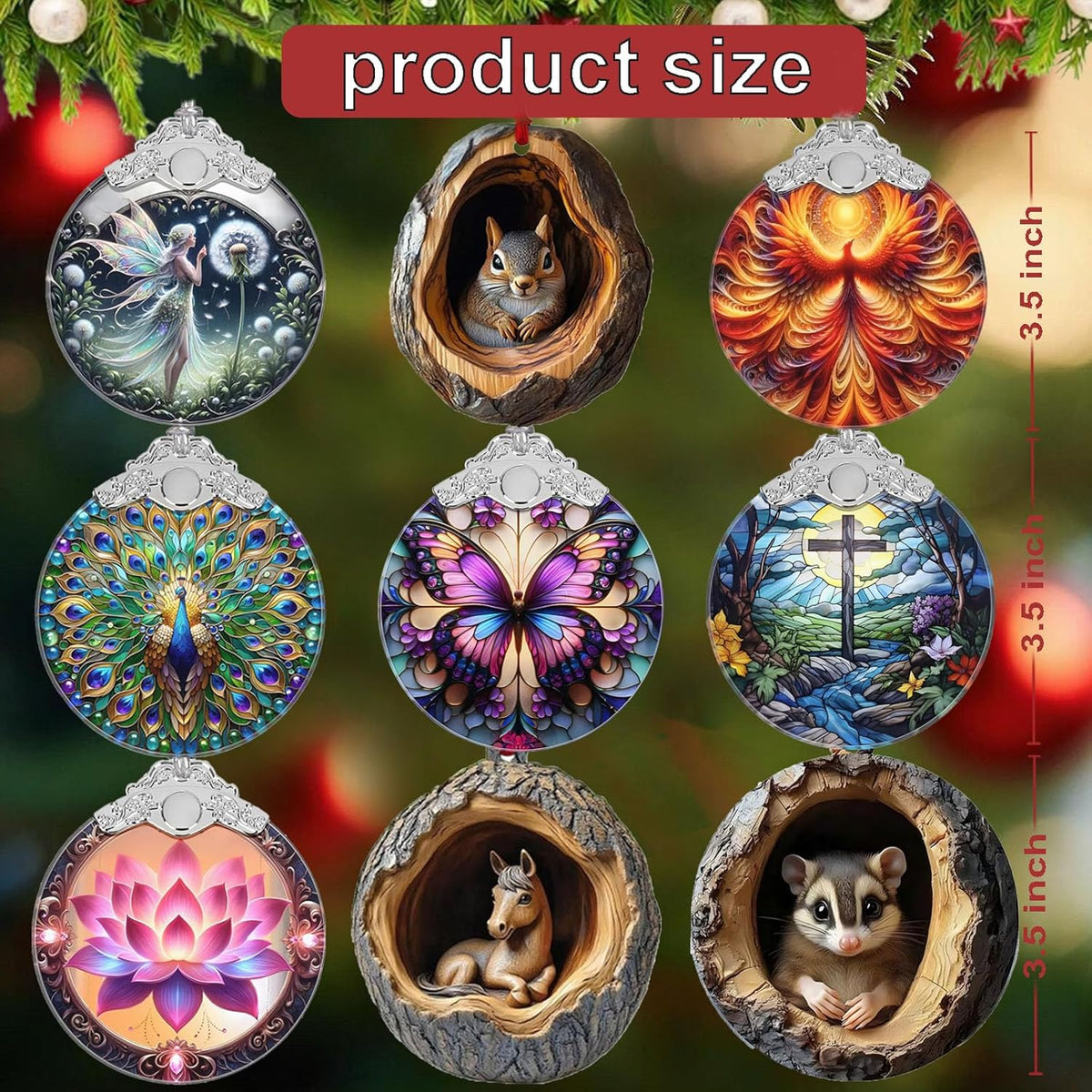 Animal Christmas Ornaments 2025,Forest Animal Christmas Ornaments,Squirrels Ornaments for Christmas Tree, Personalized Christmas Ornament Gift Ideas (Squirrels)(Not 3D)