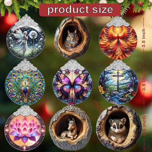 Animal Christmas Ornaments 2025,Forest Animal Christmas Ornaments,Squirrels Ornaments for Christmas Tree, Personalized Christmas Ornament Gift Ideas (Squirrels)(Not 3D)