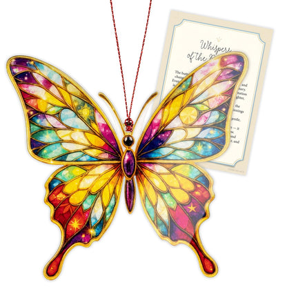 Butterfly Starry Night Christmas Ornaments 2026, Butterflies Suncatcher Ornament for Window Tree Decor, Christmas Decorations, Butterfly Gifts for Women, Unique Holiday Fantasy Gifts