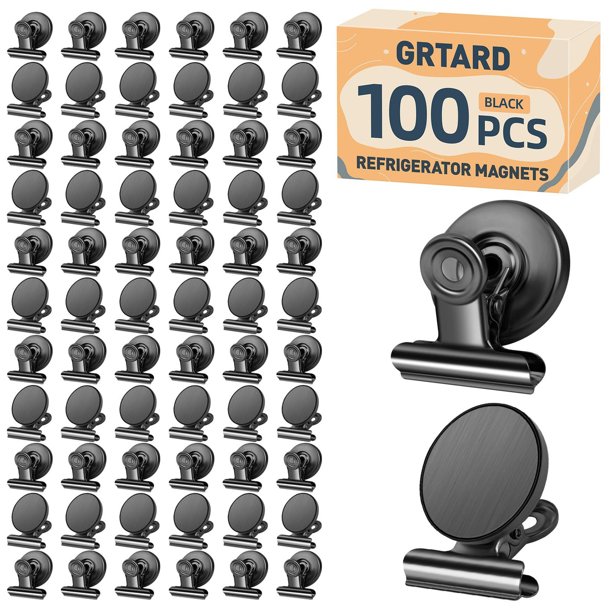 Grtard 12 Pack Magnetic Clips, Fridge Magnets Refrigerator Magnets