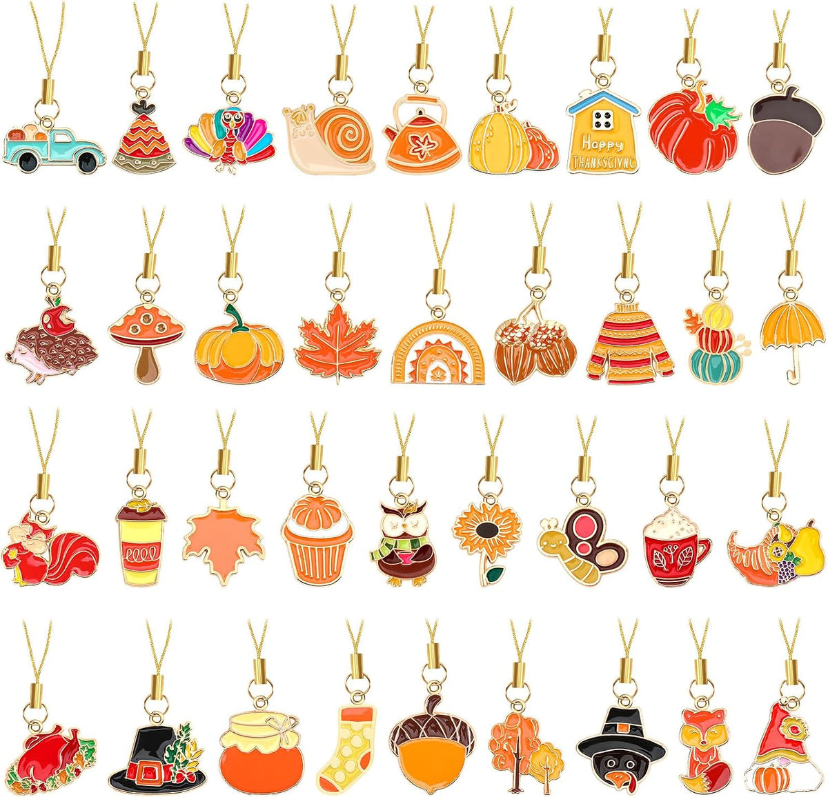 AUGSUN 36Pcs Fall Ornaments for Small Tree Mini Fall Tree Decorations