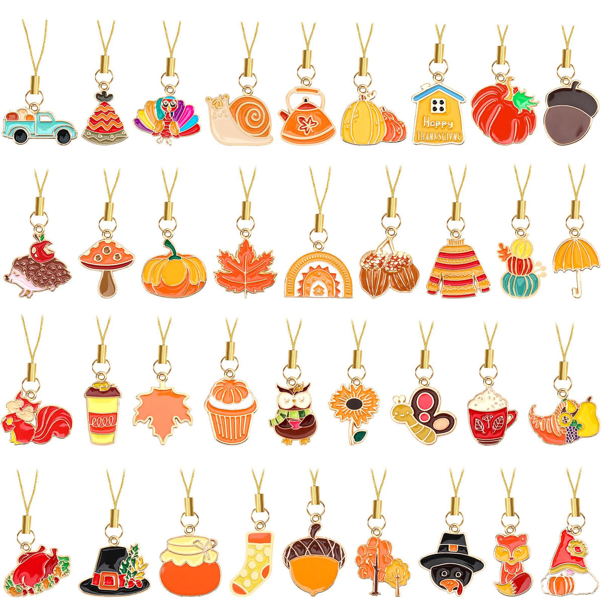 AUGSUN 36Pcs Fall Ornaments for Small Tree Mini Fall Tree Decorations