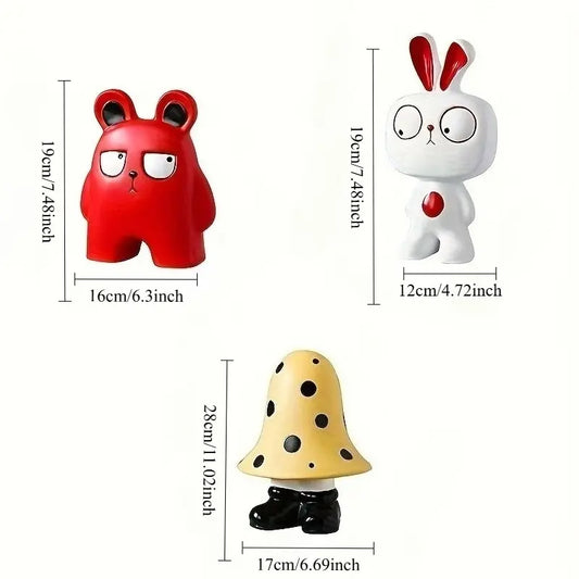 Trendy decorative ornaments; accents for studies and home styling; small decorative pieces for children's rooms.