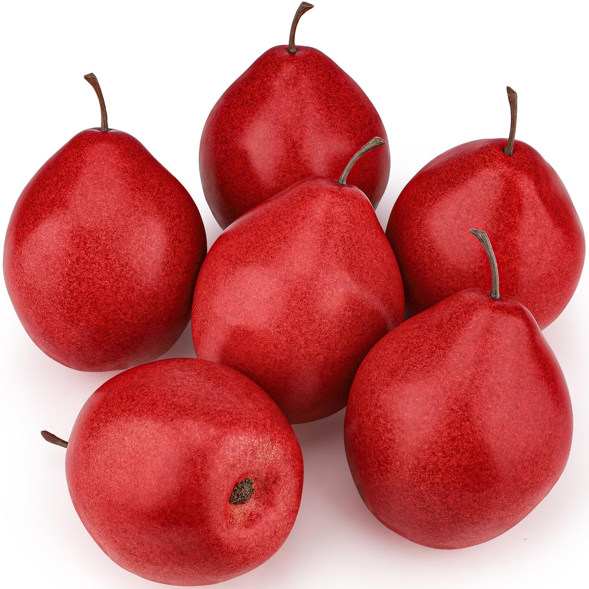 6pcs Fake Gold Pear Decoration,Realistic Artificial Gold Fruit