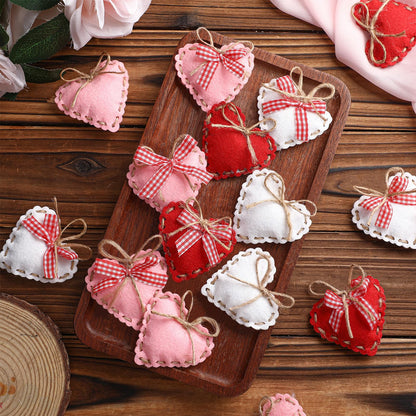 HunnmingRe 24 Pcs Fall Ornaments 3D Felt Maple Leaf Ornaments 3.15 Inch