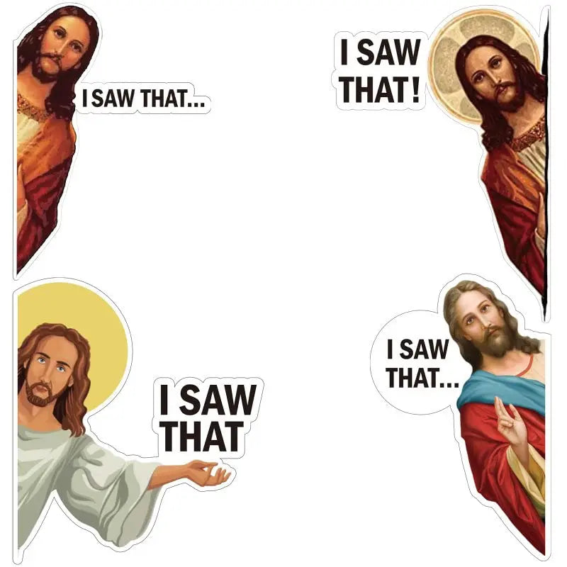 8/10/20/30Pcs Funny Jesus Fridge Magnet Jesus I Saw that Refrigerator Magnet Sticker for Kitchen Office Whiteboard Locker  Prefect for Family Friend Christmas Gift Thanksgiving Gift Home Decor