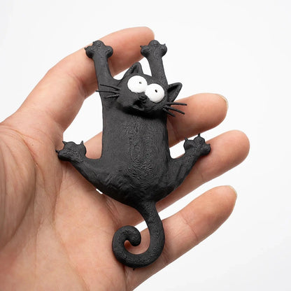 Funny Hanging Cat Refrigerator Magnet, Cute Magnetic Fridge Decor, Kitchen Gift, cat fridge magnet, hanging cat magnet, funny fridge magnet, cute kitchen decor, magnetic cat ornament, cat lover gift, novelty fridge magnet, refrigerator magnet for kitchen