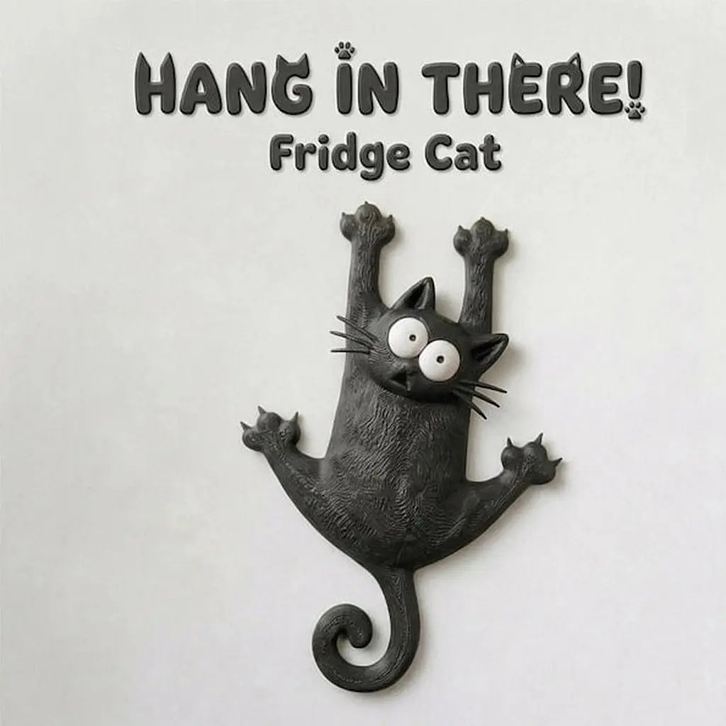 Funny Hanging Cat Refrigerator Magnet, Cute Magnetic Fridge Decor, Kitchen Gift, cat fridge magnet, hanging cat magnet, funny fridge magnet, cute kitchen decor, magnetic cat ornament, cat lover gift, novelty fridge magnet, refrigerator magnet for kitchen
