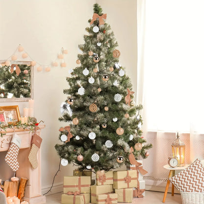 100-Piece Shatterproof Christmas Ball Ornaments  - Champagne & White Hanging Tree Decor, Holiday Indoor Home Party Supplies, Black Friday Deal: Christmas/New Year Gift