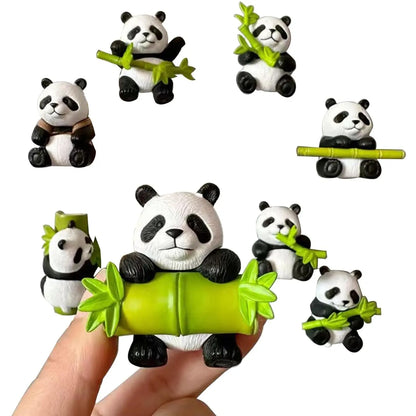 8pcs Set Fridge Magnets Cute, 3D Cartoon Panda Refrigerator Magnet- Creative Decorative Magnets for  Kitchen and Dining Room