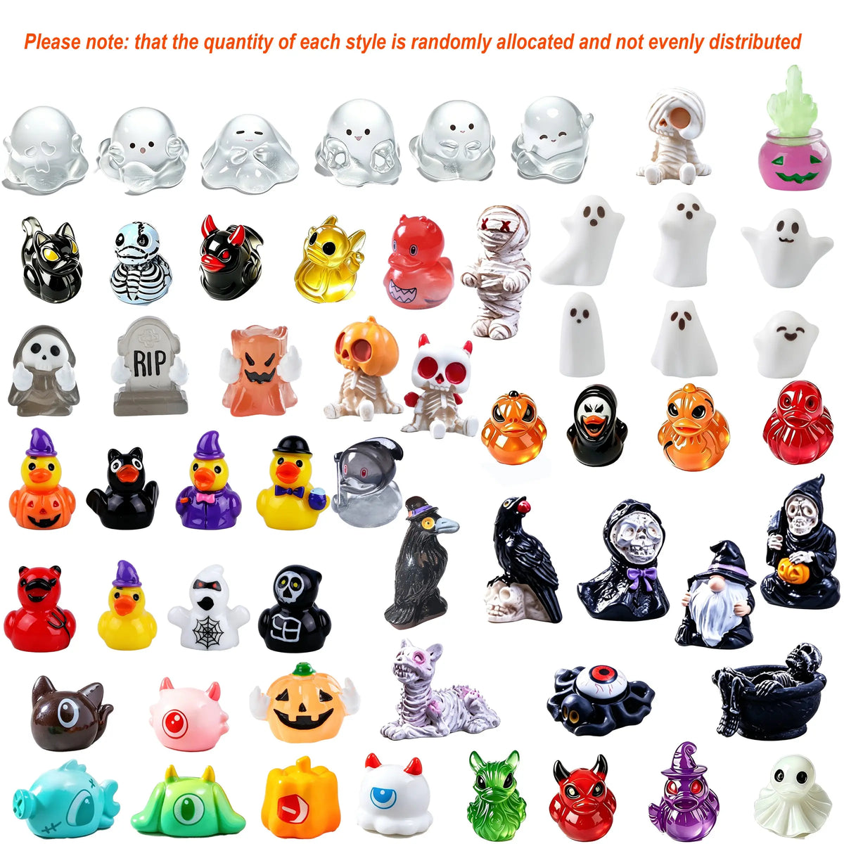Mini Ghost Skull Devil Witch Resin Decorative Ornaments, Halloween Decoration, Cute Spooky Garden Figurines, Perfect Party Gifts #GLOBAL PICKS