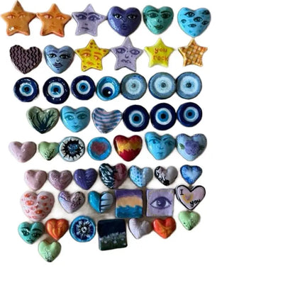 Unique Ceramic Handpainted Magnets, Fridge Magnets