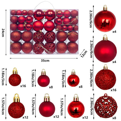 100-Piece Shatterproof Christmas Ball Ornaments  - Champagne & White Hanging Tree Decor, Holiday Indoor Home Party Supplies, Black Friday Deal: Christmas/New Year Gift