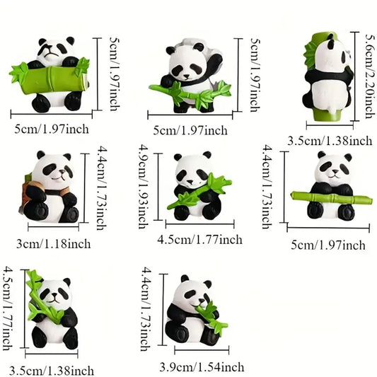 8pcs Set Fridge Magnets Cute, 3D Cartoon Panda Refrigerator Magnet- Creative Decorative Magnets for  Kitchen and Dining Room