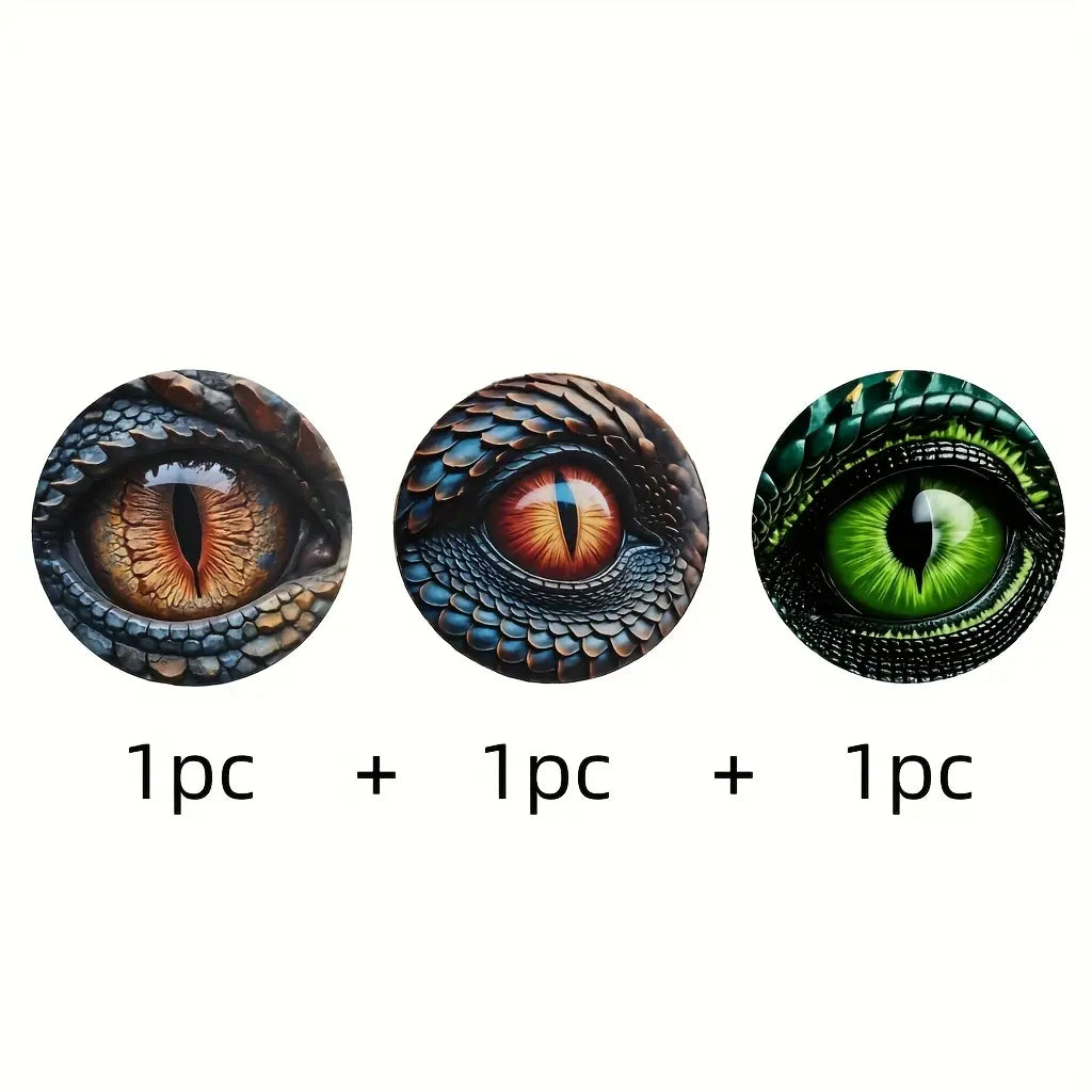 1pc/3pcs Dragon Eye Fridge Magnet - Vivid 2D Flat Decor for Refrigerator, Home & Office - Ideal Gift for Family & Friends, 2D Flat,sohochic