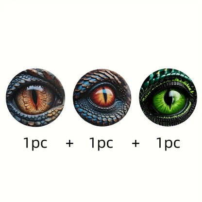 1pc/3pcs Dragon Eye Fridge Magnet - Vivid 2D Flat Decor for Refrigerator, Home & Office - Ideal Gift for Family & Friends, 2D Flat,sohochic