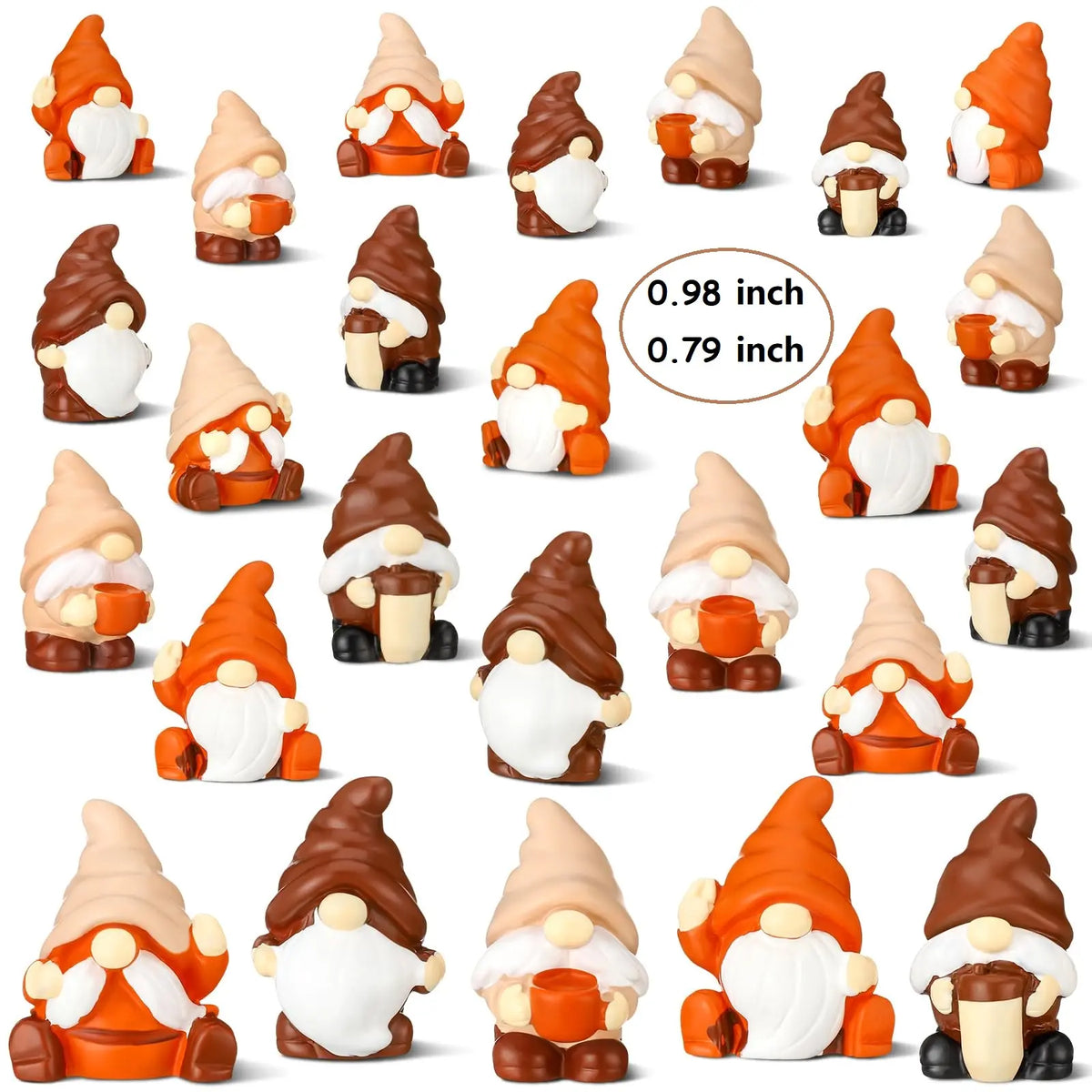 Gejoy Mini Gnomes Figures to Hide Supper Miniature Gnome Statues Cute Little Gnomes Ornament Mini 3D Gnomes Decor for Summer Holiday to Hide and Seek Game Home Decoration Essentials,Halloween Gift