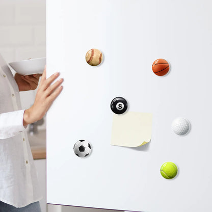 6Pcs Refrigerator Magnets Funny Sport balls Glass Mini Strong Fridge Magnets Basketballs,Footballs,Tennis Balls Magnets for Office,School,Whiteboards,Cabinets-Blue Flower