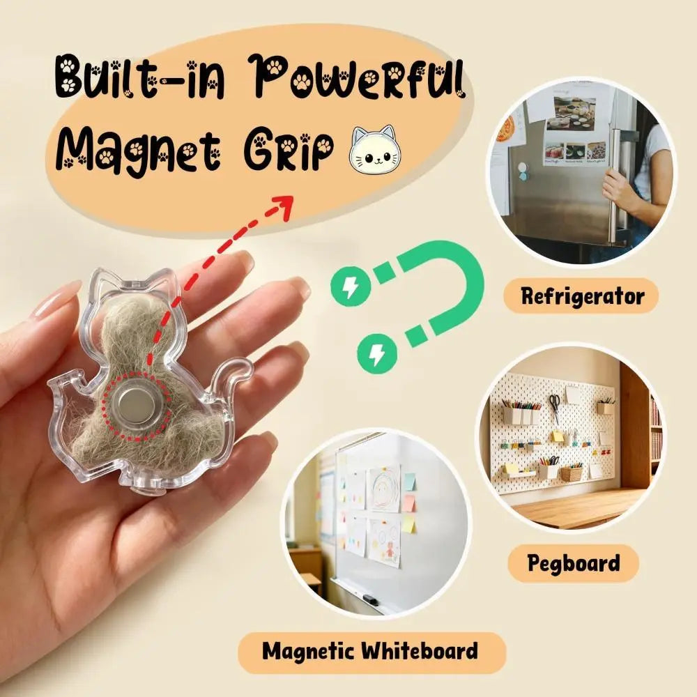 2 Pcs Cute Fridge Magnets Whisker Holder - Transparent Acrylic Magnetic Item, Refrigerator Decorating Magnets, Home Supplies Gift for Cat Owners