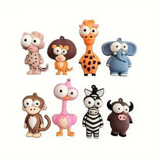 High-End Cute Cartoon Animal Fridge Magnets, Funny Fridge Magnets, Refrigerator Decorating Magnets, 8 Counts/set Creative Refrigerator Magnetic Stickers, Decorative Magnets for Home, Kitchen & Office Decoration #GLOBAL PICKS