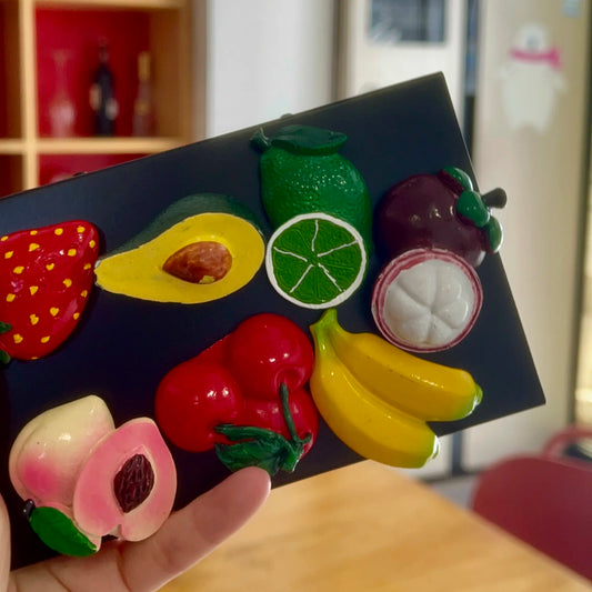Fruit Fridge Magnets, 10Pcs Cute Cartoon Refrigerator Magnet 3D Resin Fruit Magnetic Fridge Magnets for Refrigerators Whiteboards Maps and Other Magnetic Items