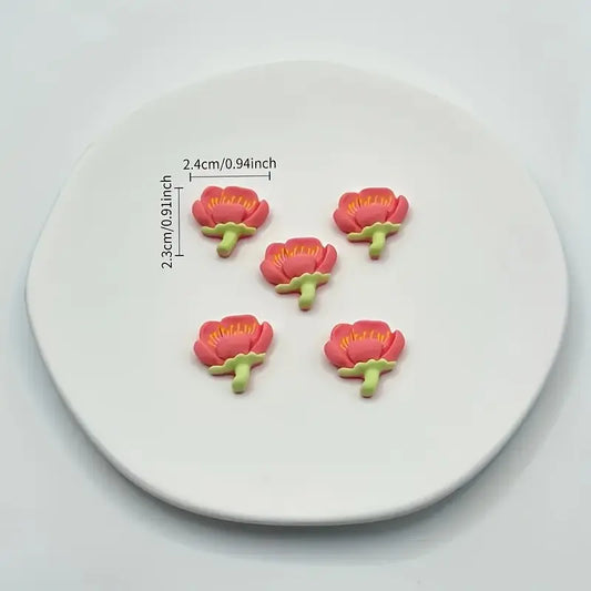 12/24pcs Random Mix Resin Flower Refrigerator Magnets Decorative, Cute Decor for Kitchen, Office, Whiteboard, Storage Cabinet, Dishwasher