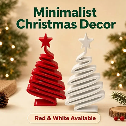 Mini Desktop Christmas Tree Ornament, Simple Small Plastic Christmas Tree with Branches, Home Decor for Small Spaces, Festive Decoration