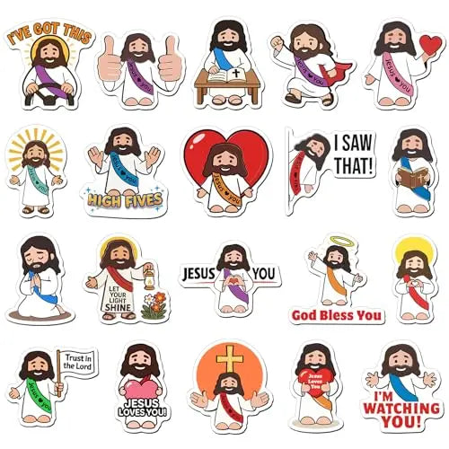 8/10/20/30Pcs Funny Jesus Fridge Magnet Jesus I Saw that Refrigerator Magnet Sticker for Kitchen Office Whiteboard Locker  Prefect for Family Friend Christmas Gift Thanksgiving Gift Home Decor