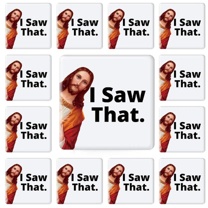 8/10/20/30Pcs Funny Jesus Fridge Magnet Jesus I Saw that Refrigerator Magnet Sticker for Kitchen Office Whiteboard Locker  Prefect for Family Friend Christmas Gift Thanksgiving Gift Home Decor