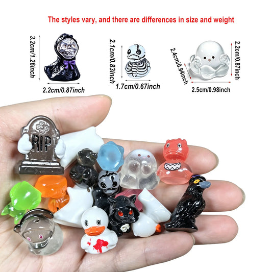 Mini Ghost Skull Devil Witch Resin Decorative Ornaments, Halloween Decoration, Cute Spooky Garden Figurines, Perfect Party Gifts #GLOBAL PICKS