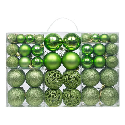 100-Piece Shatterproof Christmas Ball Ornaments  - Champagne & White Hanging Tree Decor, Holiday Indoor Home Party Supplies, Black Friday Deal: Christmas/New Year Gift