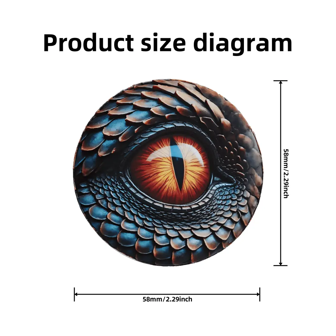 1pc/3pcs Dragon Eye Fridge Magnet - Vivid 2D Flat Decor for Refrigerator, Home & Office - Ideal Gift for Family & Friends, 2D Flat,sohochic