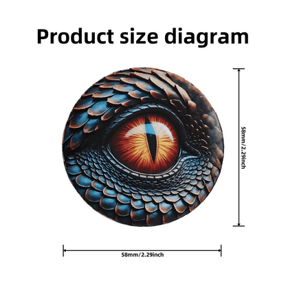 1pc/3pcs Dragon Eye Fridge Magnet - Vivid 2D Flat Decor for Refrigerator, Home & Office - Ideal Gift for Family & Friends, 2D Flat,sohochic