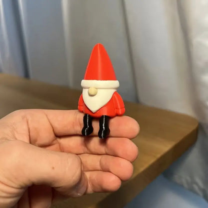 Dwarf Santa Claus Sitting Statue, Mini Christmas Ornament, Cute Ornament, Ideal for Bookshelf Edge, Office Desk, Home Desktop Decor
