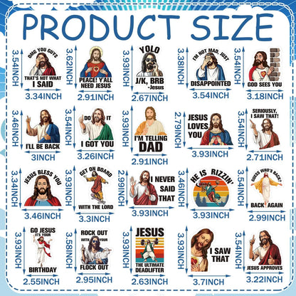 8/10/20/30Pcs Funny Jesus Fridge Magnet Jesus I Saw that Refrigerator Magnet Sticker for Kitchen Office Whiteboard Locker  Prefect for Family Friend Christmas Gift Thanksgiving Gift Home Decor