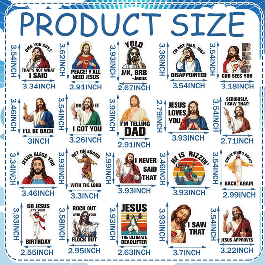 8/10/20/30Pcs Funny Jesus Fridge Magnet Jesus I Saw that Refrigerator Magnet Sticker for Kitchen Office Whiteboard Locker  Prefect for Family Friend Christmas Gift Thanksgiving Gift Home Decor