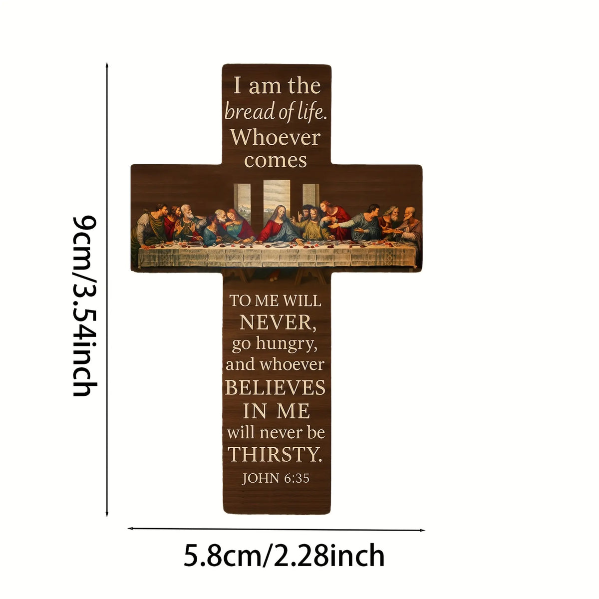 Cross Refrigerator Magnet, Christian Refrigerator Magnet, Bible Verse Art Faith Magnetic Refrigerator Magnet, Christian Cross, Suitable for Christian Kitchen Decoration for Christmas, Easter, Ramadan, 2D Flat